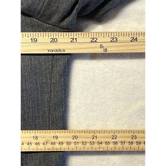 Vintage Fratelli Uomo 40-42L Gray Muted Cobalt Blue Stripe Blazer Flannel Finish - Picture 12 of 15